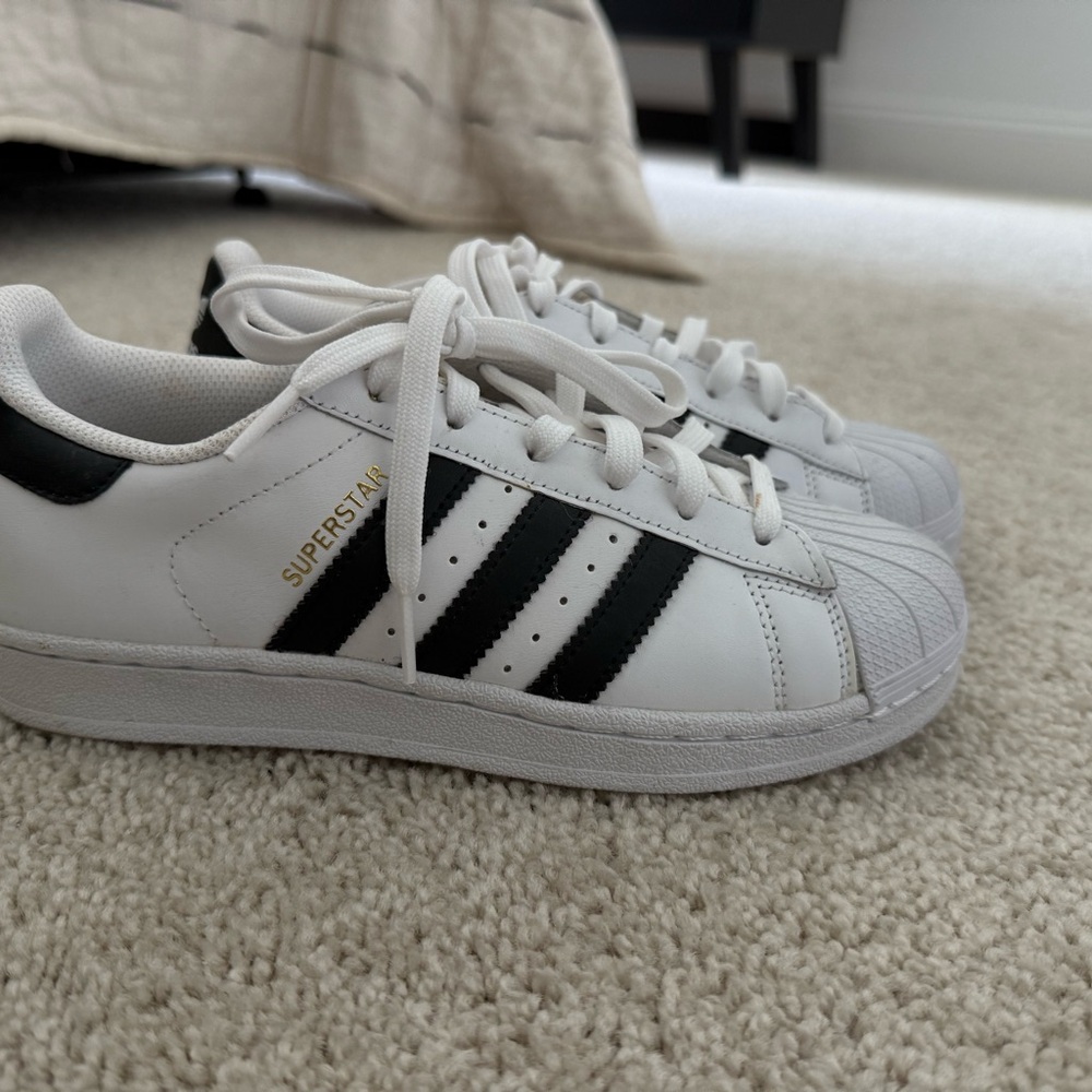 Adidas Superstar White with Black Stripes